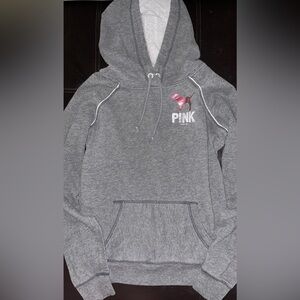 Victoria's Secret Gray Hoodie with Pink Logo